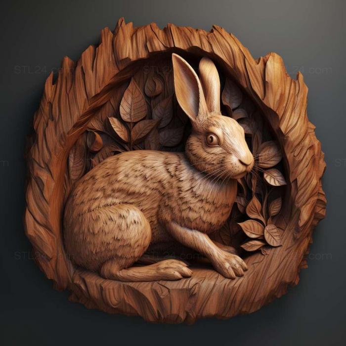 Nature and animals (rabbit 1, NATURE_2057) 3D models for cnc